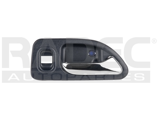 [012-1301-62] MANIJA INTERIOR HD ACCORD 4P SEDAN 94-97  CON HOYO PARA CRISTAL AZUL OBSCURO/CROMADA PLASTICO HUSHAN Derecho Trasera  