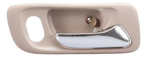 [012-1301-64] MANIJA INTERIOR HD ACCORD 4P SEDAN 98-02/ODYSSEY 99-04  CON HOYO PARA SEGURO BEIGE/CROMADA PLASTICO HUSHAN Derecho Delantera  