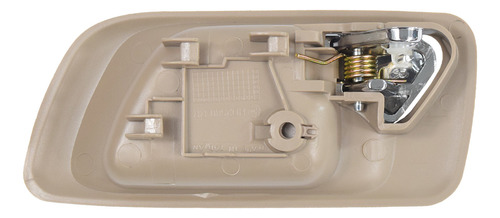 [012-1301-66] MANIJA INTERIOR HD ACCORD 4P SEDAN 98-02  BEIGE/CROMADA PLASTICO HUSHAN Derecho Trasera  