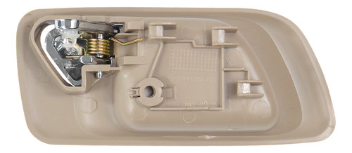 [012-1301-67] MANIJA INTERIOR HD ACCORD 4P SEDAN 98-02  BEIGE/CROMADA PLASTICO HUSHAN Izquierdo Trasera  