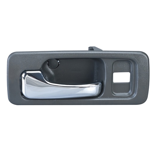 [012-1301-91] MANIJA INTERIOR HD ACCORD 4P SEDAN 90-93  CON HOYO PARA SEGURO GRIS/CROMO PLASTICO HUSHAN Izquierdo Delantera  