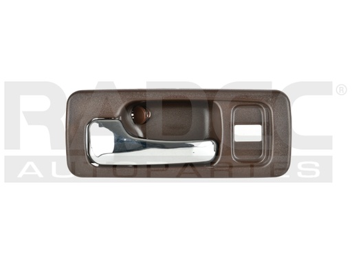 [012-1301-97] MANIJA INTERIOR HD ACCORD 4P SEDAN 90-93  CON HOYO PARA SEGURO CAFE/CROMADO PLASTICO HUSHAN Izquierdo Delantera  