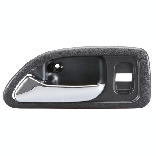 [012-1301-B9] MANIJA INTERIOR HD ACCORD 4P SEDAN 94-97  CON HOYO PARA SEGURO NEGRA/CROMO PLASTICO HUSHAN Izquierdo Delantera  