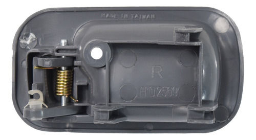 [012-1302-04] MANIJA INTERIOR HD CIVIC 4P SEDAN 92-95  SIN HOYO PARA SEGURO GRIS PLASTICO HUSHAN Derecho Delantera/Trasera  