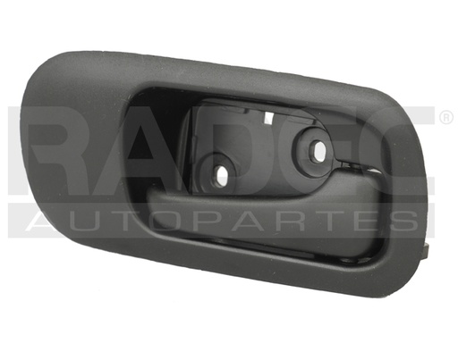 [012-1303-06] MANIJA INTERIOR HD CR-V 02-06  SIN HOYO PARA SEGURO NEGRO PLASTICO HUSHAN Derecho Delantera  