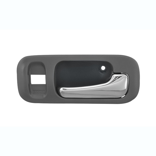 [012-1303-34] MANIJA INTERIOR HD CR-V 97-01/ODYSSEY 95-98  CON HOYO PARA SEGURO GRIS/CROMO PLASTICO HUSHAN Derecho Delantera  