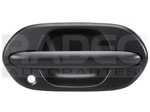 [012-1305-16] MANIJA EXTERIOR HD ODYSSEY 99-04  CON HOYO PARA LLAVE CORRUGADA NEGRA PLASTICO HUSHAN Derecho Delantera  