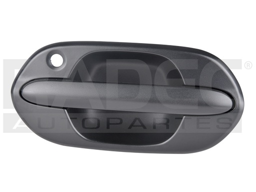 [012-1305-17] MANIJA EXTERIOR HD ODYSSEY 99-04  CON HOYO PARA LLAVE CORRUGADA NEGRA PLASTICO HUSHAN Izquierdo Delantera  